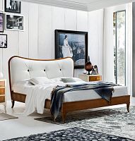 Double bed NUVOLAtraditionalupholsteredwith upholstered headboard