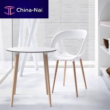 Contemporary coffee table laminatewooden baseround