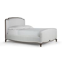 King size bed TOURVILLEtraditionalupholsteredwith headboard