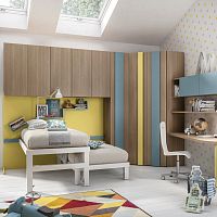 Corner wardrobe 329contemporaryanodized aluminummelamine