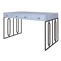 Art Deco desk 7886-T54fabricstraightblue