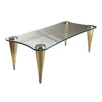 Contemporary table 9010TAcrystalwooden baserectangular