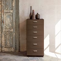 Contemporary chiffonier SKINoakwalnutmarble