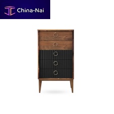 Contemporary chiffonier secretwood veneerblackanthracite