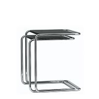 Bauhaus design nesting tables B 97woodenglasschrome steel base