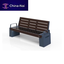 Contemporary public bench classic powder-coated steelaluminumalloy
