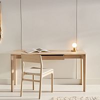 Free-standing desk Cove T408 contemporaryAmerican walnutwhite oak