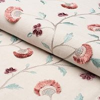 Upholstery fabric IYLA EMBROIDERY for curtainfloral patternlinen