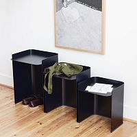 Contemporary nesting tables FLORsteelsteel baserectangular