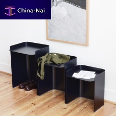 Contemporary nesting tables FLORsteelsteel baserectangular
