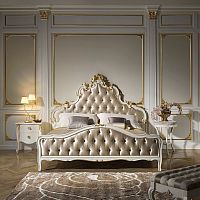 Double bed classicupholsteredwith headboard