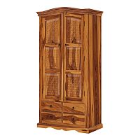 Traditional wardrobe REBECCAsolid woodrosewoodwith swing doors