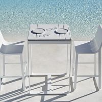 Contemporary high bar table Flat polyethyleneDekton®aluminum base