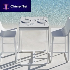 Contemporary high bar table Flat polyethyleneDekton®aluminum base