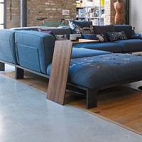 Contemporary side table SIDEKICK oakwalnutcherrywood