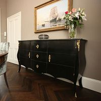Sideboard with long legs BLOIS french styleoakcherrywood
