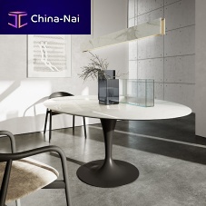 Contemporary dining table Flte ellipticalwoodenlacquered glassceramic
