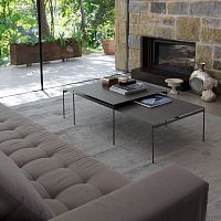 Contemporary nesting tables Toriiceramicmetal baserectangular