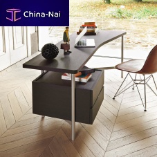 Free-standing desk contemporaryoakwood veneer