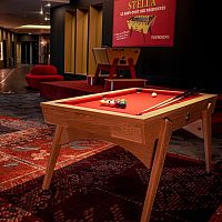 Retro pool table Le Chibertacommercialbrushed aluminumoak