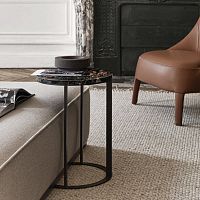 Contemporary side table Lithoswood veneersolid woodMDF