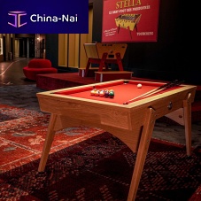 Retro pool table Le Chibertacommercialbrushed aluminumoak