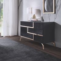 Contemporary chest of drawers JAZZMDFstainless steelfabric
