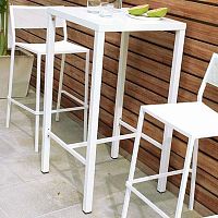 Contemporary high bar table Conrad ironiron basesquare