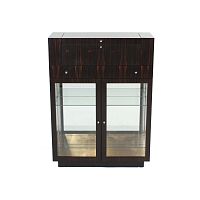 Art Deco display case SA055Macassar ebonywith door