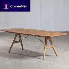 Contemporary table TESAoaksolid woodwalnut