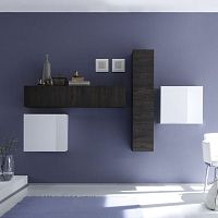 Contemporary living room wall unit CUBEoaknatural oak