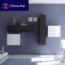 Contemporary living room wall unit CUBEoaknatural oak