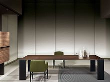 Contemporary table METALLICO aluminumrectangularsquare