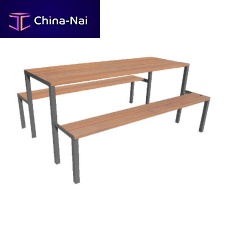Contemporary table and bench set GARDENwoodenmetalchild's