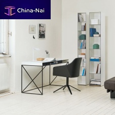 Contemporary desk 54steelmelaminewith storage compartment