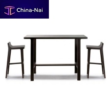 Contemporary high bar table EMEAnatural oakoak baserectangular