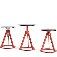 Contemporary side table PITON ashcast aluminum baseround