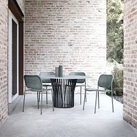 Contemporary table RAY 0142woodenHPLmetal base