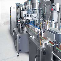 Bottle rinser-filler-capper ST1for milkfor waterautomatic