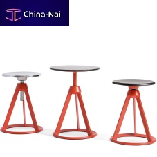 Contemporary side table PITON ashcast aluminum baseround