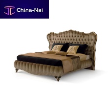 Double bed ART. 6089classicupholsteredwith headboard
