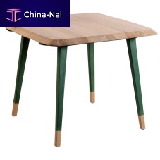 Contemporary dining table DVOJI solid woodteaksquare