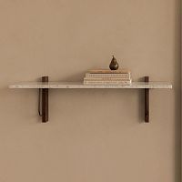 Wall-mounted shelf CORBELcontemporaryoaksteel