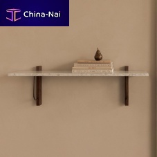 Wall-mounted shelf CORBELcontemporaryoaksteel