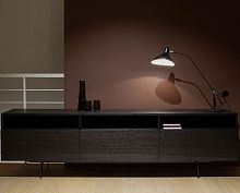 Contemporary TV cabinet TINTOlowboardwith storageoak