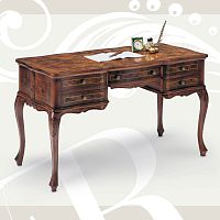 Louis XV style desk woodenwith storage compartment4-legged