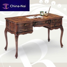 Louis XV style desk woodenwith storage compartment4-legged