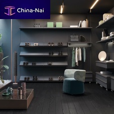 Modular walk-in wardrobe MIRIA UP wall-mountedcontemporarywooden