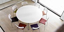 Contemporary table RAILmapleround
