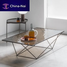 Contemporary coffee table EVOQUEglassmarblesheet metal base